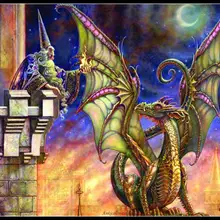 Набор для вышивки крестом Dragons Fire набор рукоделия с 1 счетом 14 ct DMC