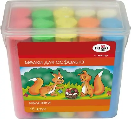 Мел для рисования на асфальте 15 шт в наборе цветной мел детей художественные