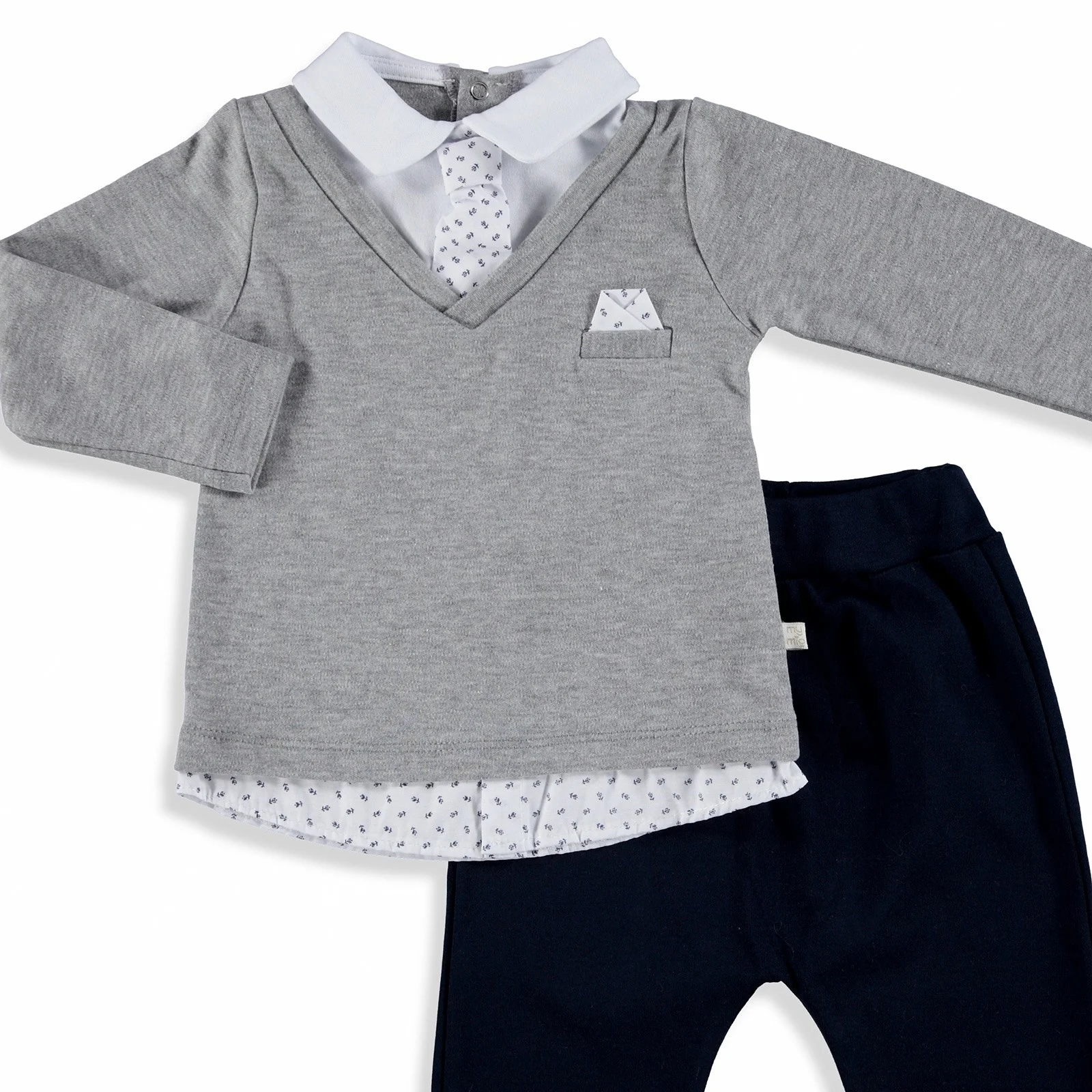 Ebebek Mymio/толстовка с брюками и галстуком для маленьких мальчиков| |