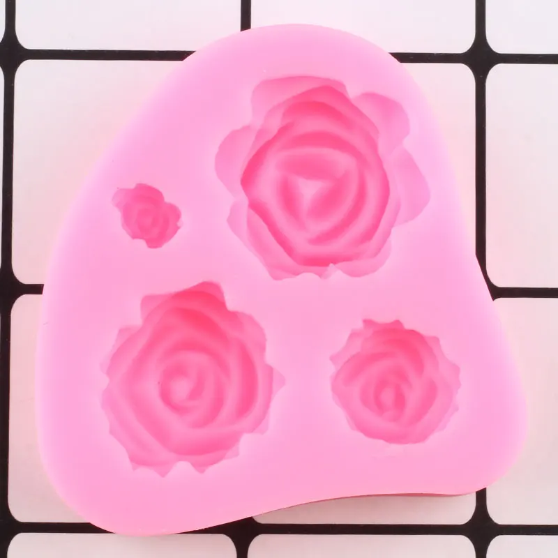 

Rose Silicone Mold Cupcake Topper Fondant Cake Decorating Tools Chocolate Gumpaste Moulds DIY Polymer Clay Molds Candy Mould