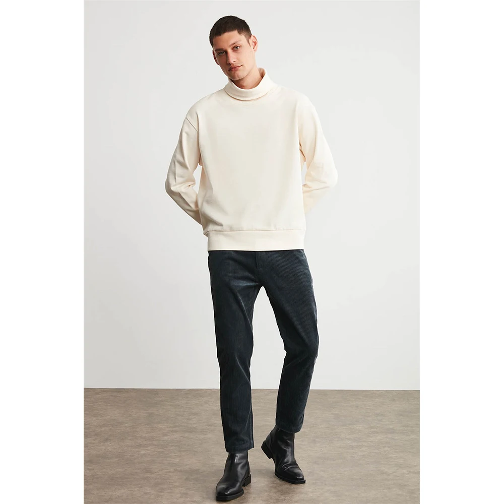 

Мужская хлопковая толстовка без капюшона в стиле хип-хоп, уличная одежда, мужской пуловер, повседневные свитшоты на молнии, мужские спортив...