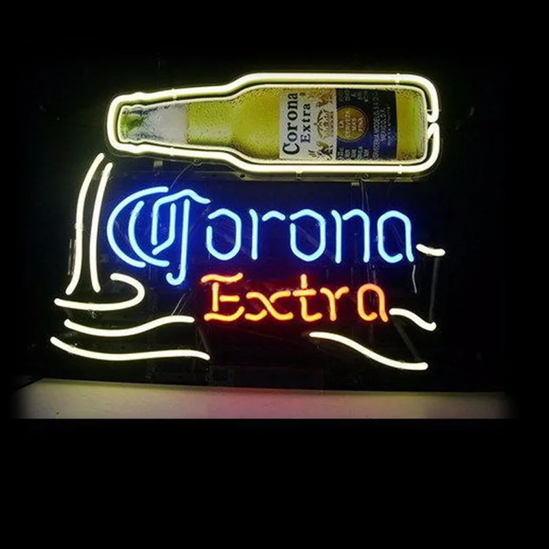 

Neon Sign Corona Extra Light Bar Neon Light Sign Club Paint Board Bottle Inside Room Wall Decor Anime Room Icon Light Glass Tube