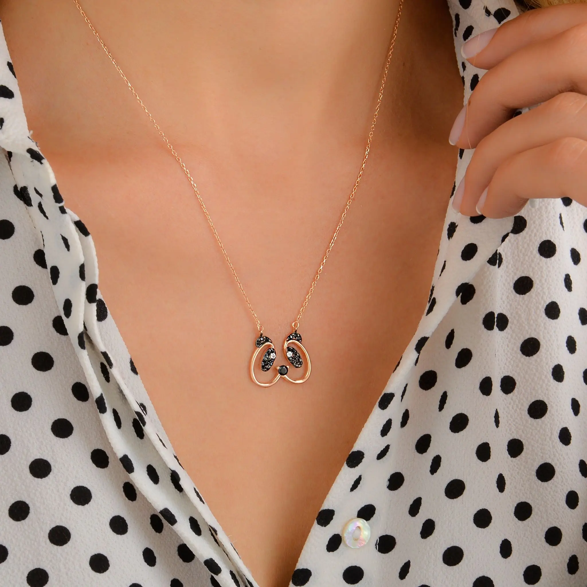 

Gift of Jewelry, Panda Silver Necklace, Accessories #21245