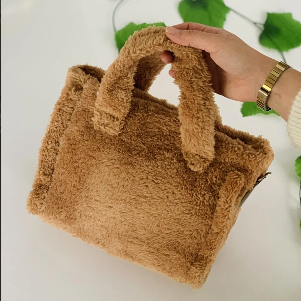 

Soft Plush Leather Hand Shoulder Bag