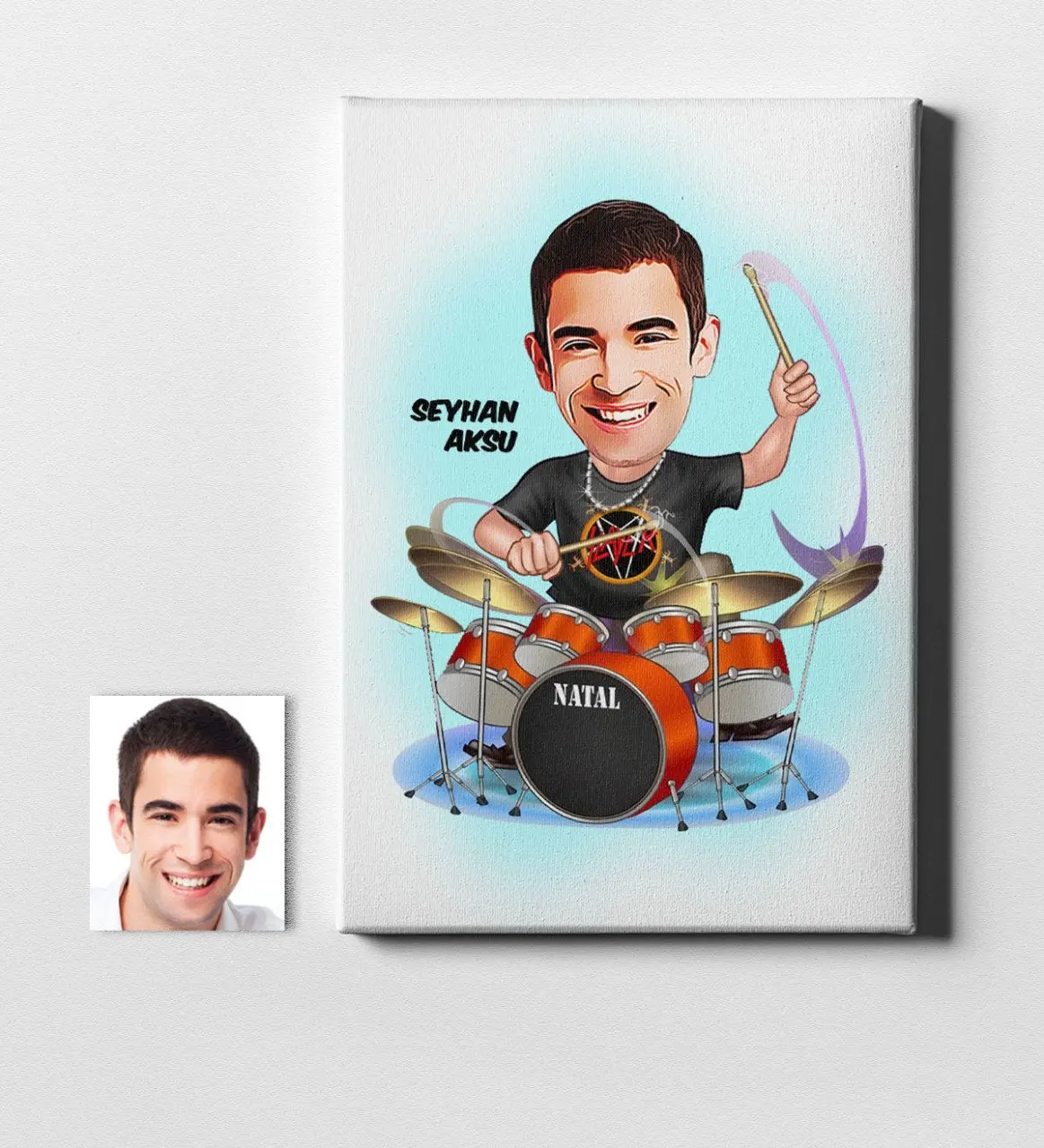 

Personalized Mr Baterist Cartoon Canvas Table (50x70 cm.) 1 gift Home Decoration Special Design Home Office Business Place Quality