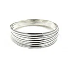Minosilver гладкая еженедельно браслеты серебро шириной 3 мм и 65 мм Диаметр набор из семи браслеты из нержавеющей стали для женщин