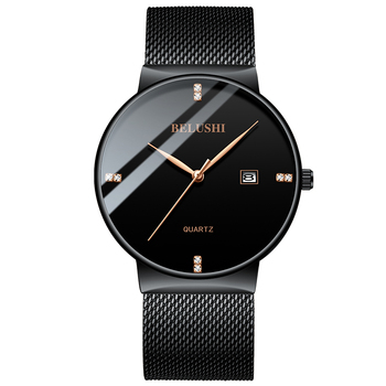 Belushi New Men's Simple Fashion Waterproof Quartz Watch With Diamond Leisure Business Literary Style-36781