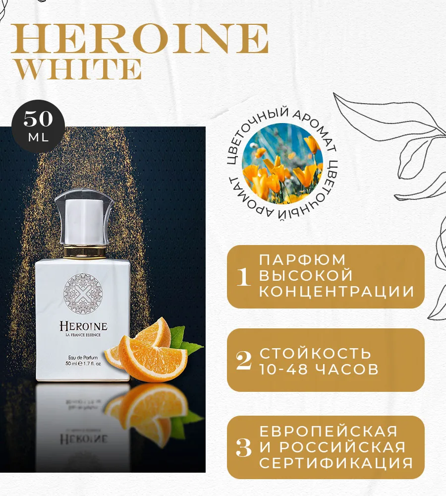 Духи унисекс Heroine White Edi