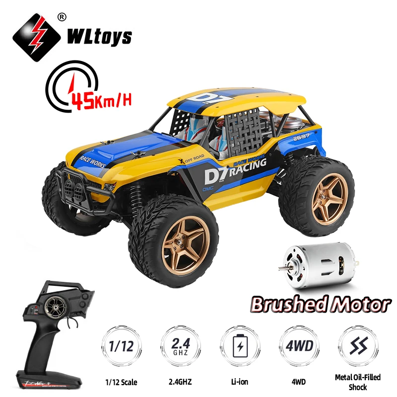 

WLtoys 12402-A Радиоуправляемый автомобиль с щеточным двигателем 1/12 внедорожник Радиоуправляемый дрейфующий внедорожник 45 км/ч высокоскоростно...