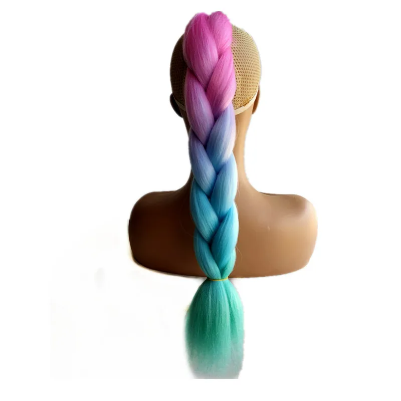Hywamply 45cm100g Short Synthetic Yaki Jumbo Braids Hair Extension African Braiding Attachment Twisted Braid Bulk for Kid's |