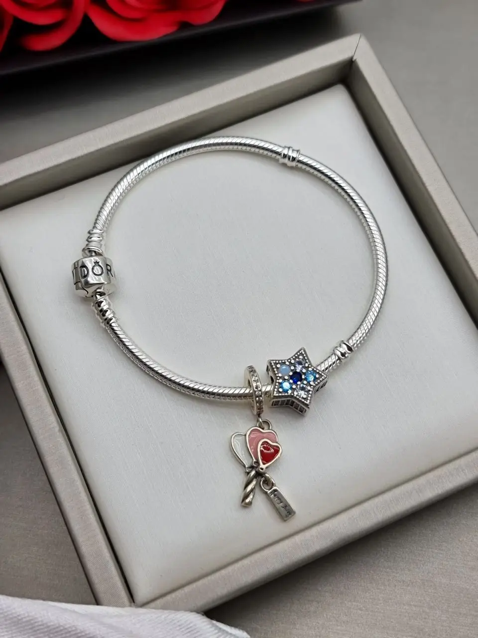 Serebro Hasavyurt Браслет из серебра 925 пробы с шармами|Гибкие и жесткие браслеты| |