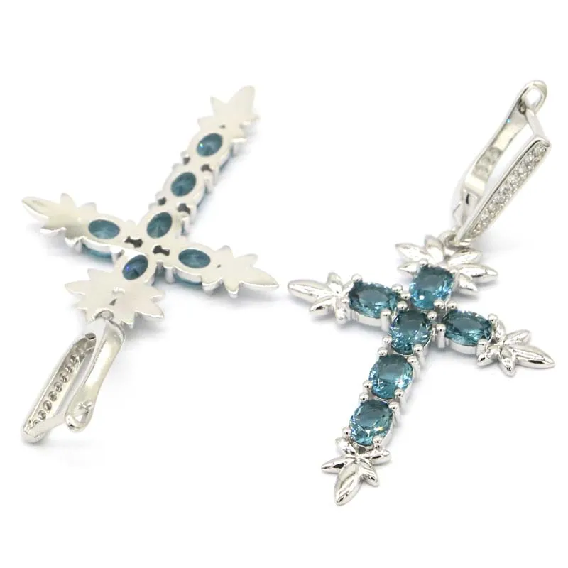 48x27 мм удивительный длинный крестообразный розовый турмалин Лондонский синий