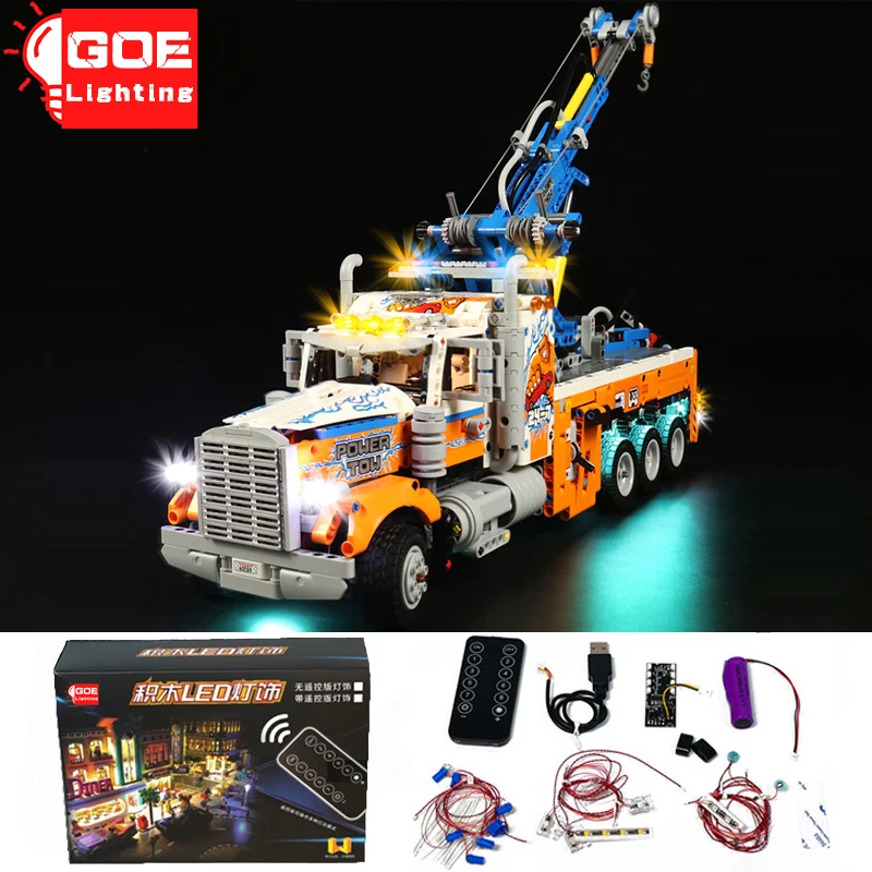 

GOELIGHTING Brand LED Light Up Kit For Lego 42128 For Trailer Crane Engineering Vehicle Building Block Lamp Set Toys(Not Model)