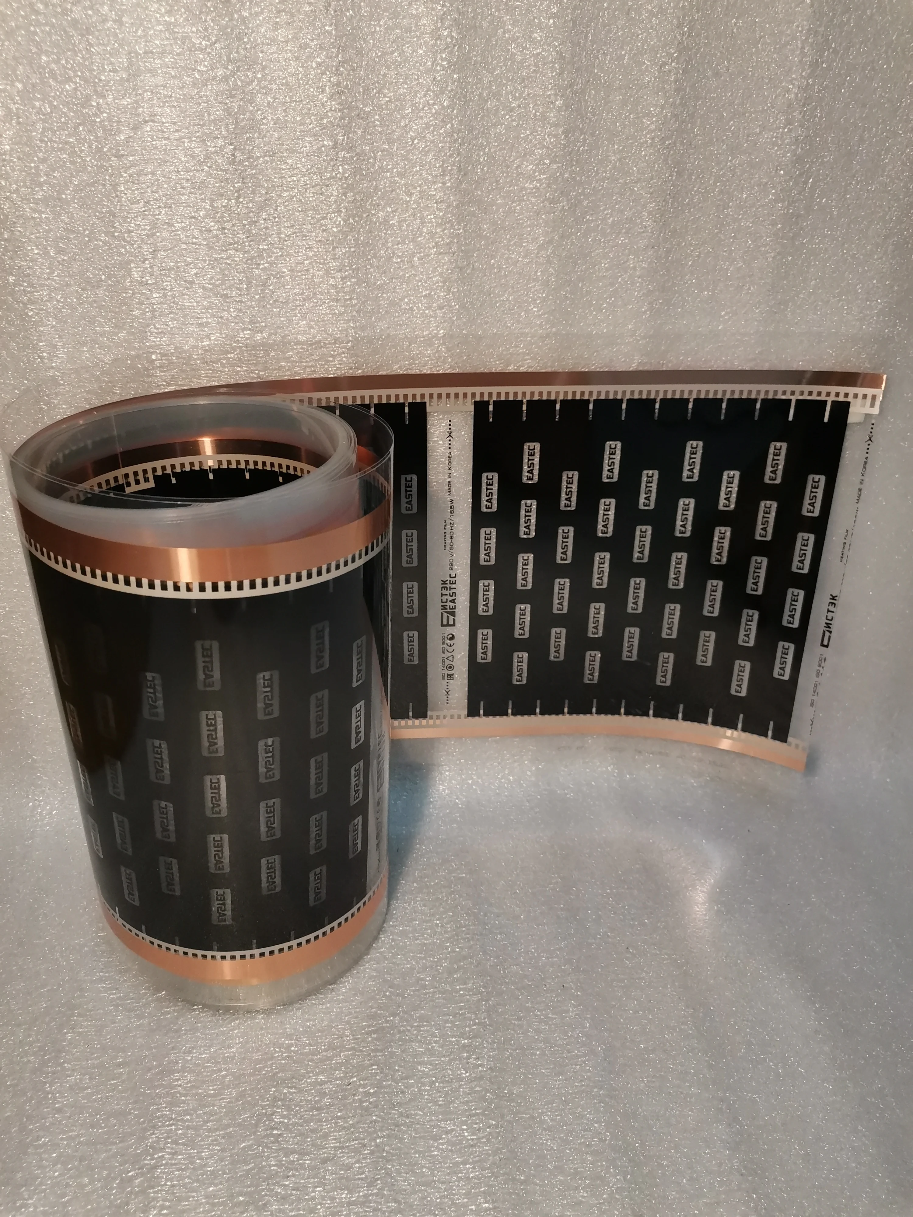 Теплый пол инфракрасная пленка на отрез Eastec 30 см Ю.Корея ламинат для любого