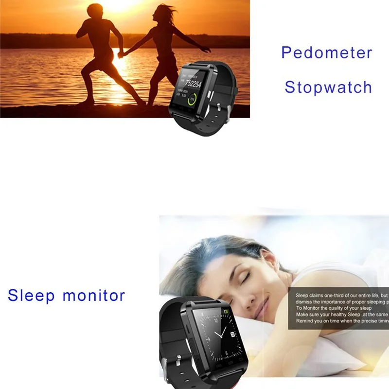 Новые умные часы Bluetooth спортивные U8 для IPhone IOS Android носимое устройство