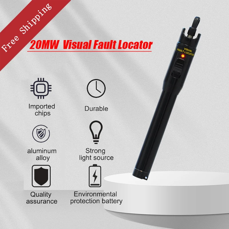 

Free Shipping Joinwit JW3105A 20MW Cable Tester Visual Fault Locator Fiber Optic Red Light Laser Operates Either in CW or Pulsed