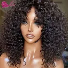 Парик EAYON на шелковой основе с верхней частью головы, парик с застежкой 5x5, плотность 180, парики без клея из человеческих волос, бразильские парики без повреждений, вьющиеся парики для женщин