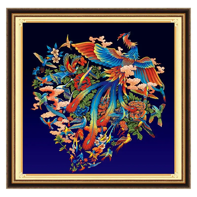 

NEW DIY 5D Diamond Painting Cross Stitch Red Phoenix Bird Drawings Pictures of Crystals Whole Square Diamond Emboridery Mosaic