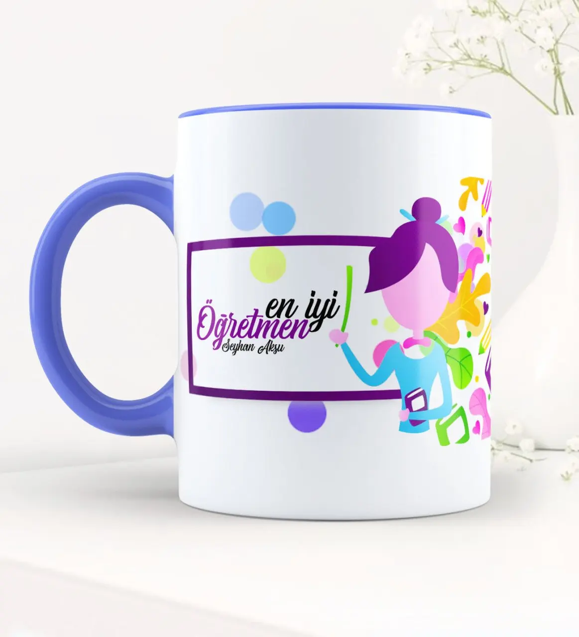 

Personalized Best Teacher Blue Mug Cup-2