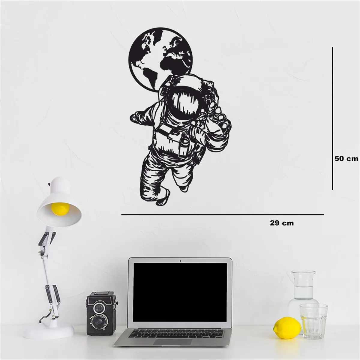 

3D Wall Wood With Earth And Astronaut Design Wall Decoration Decor New Style Your Home Office Art Decoration home Gifts Vintage