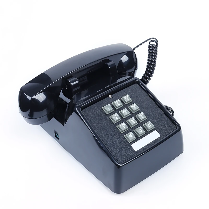 corded retro home telephones classic analog black phone vintage old fashion antique landline telephones for home office hotel free global shipping