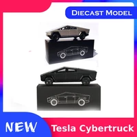 hot sales new arrival car toys 164 tesla cybertruck truck 01 silver diecast tesla diecast model 3 car simulation toy