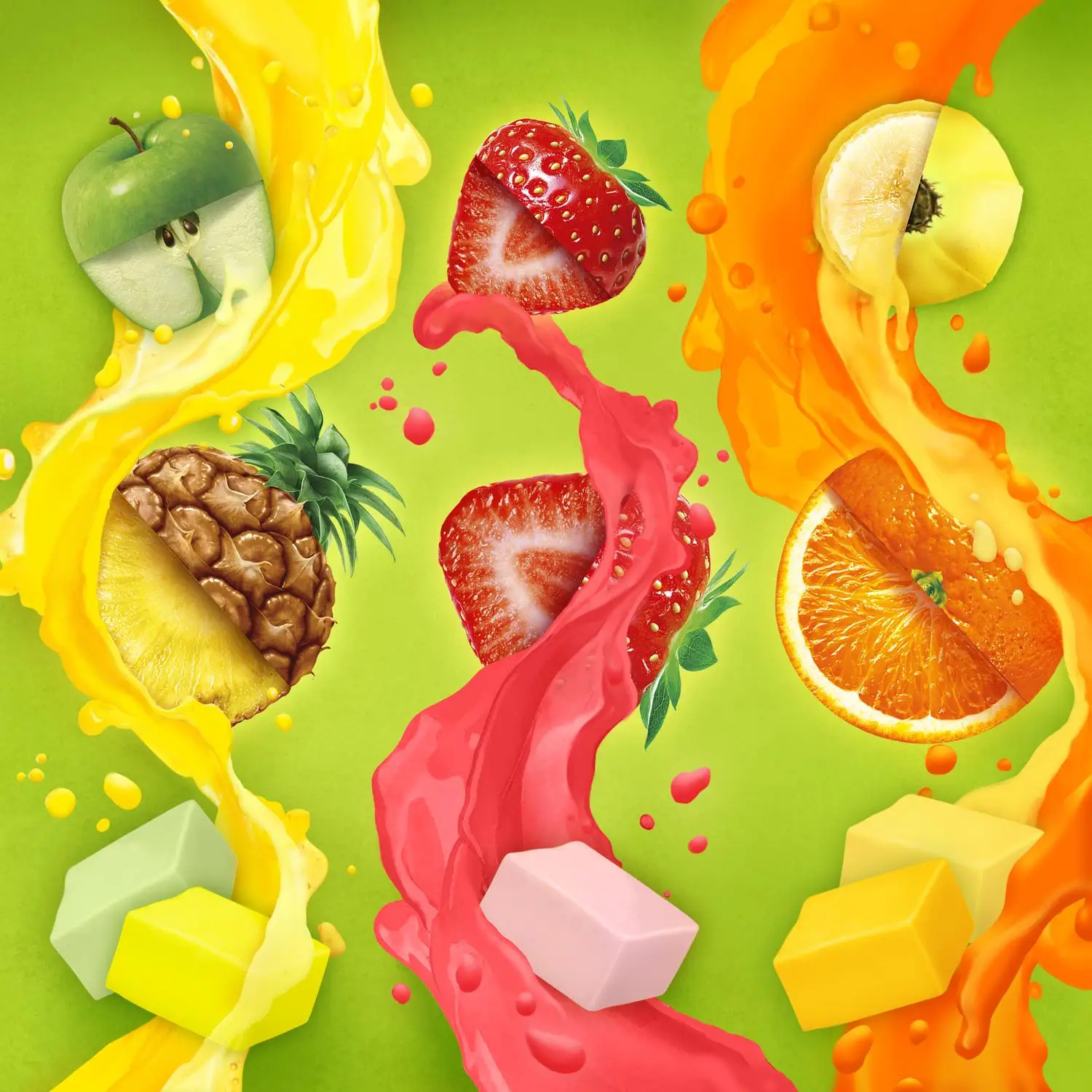Жевательные конфеты Fruittella Радуга 7 шт по 41г
