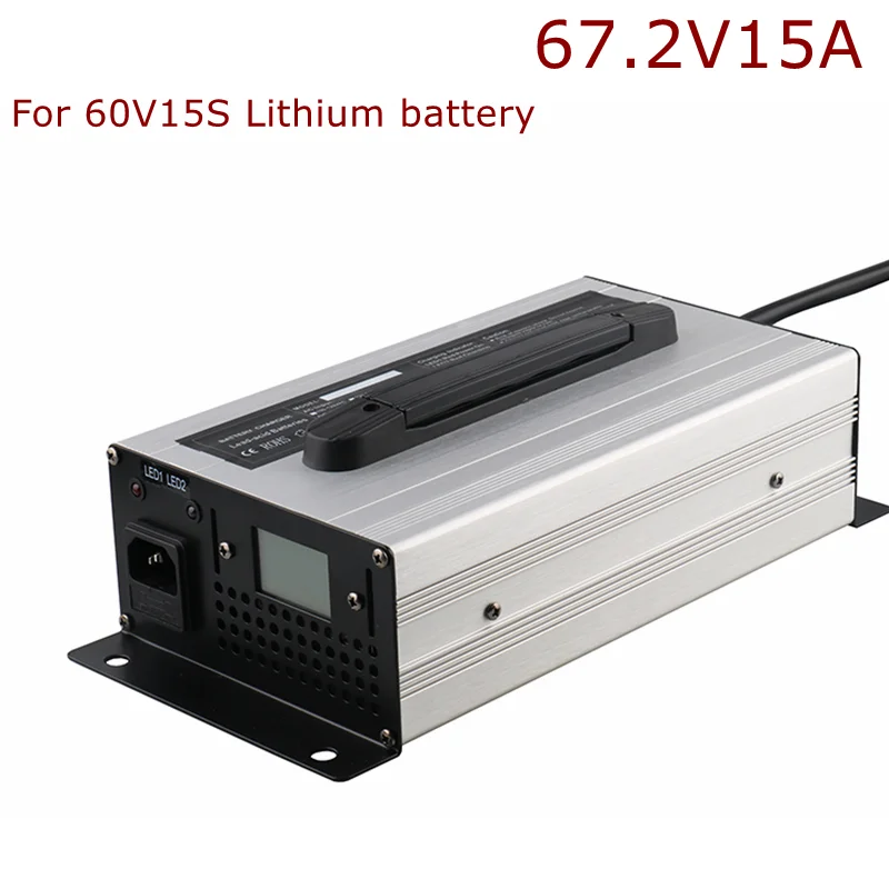 

60V 15A Lithium 1200W 16S 67.2V Li-ion Scooter Ebike Fast Charger For 60 Volt Forklift Touring Car Sweeper Motorcycle Battery