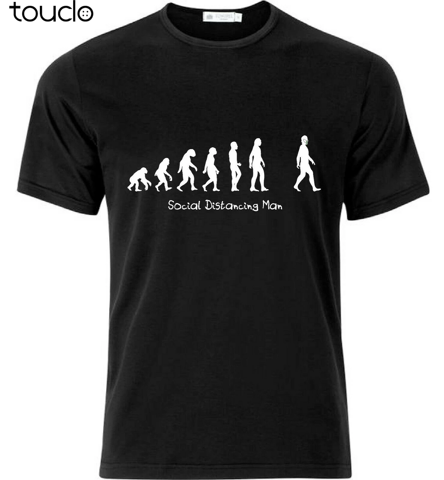 

Social Distancing Man Evolution of Man T Shirt Black