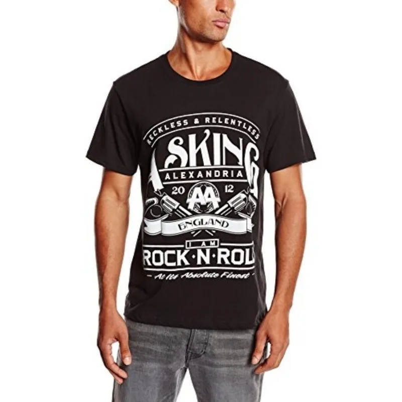 

Hot Sale cheap men t-shirt fashion shirt Asking andria Men's RonRoll Short Sve T-Shirt
