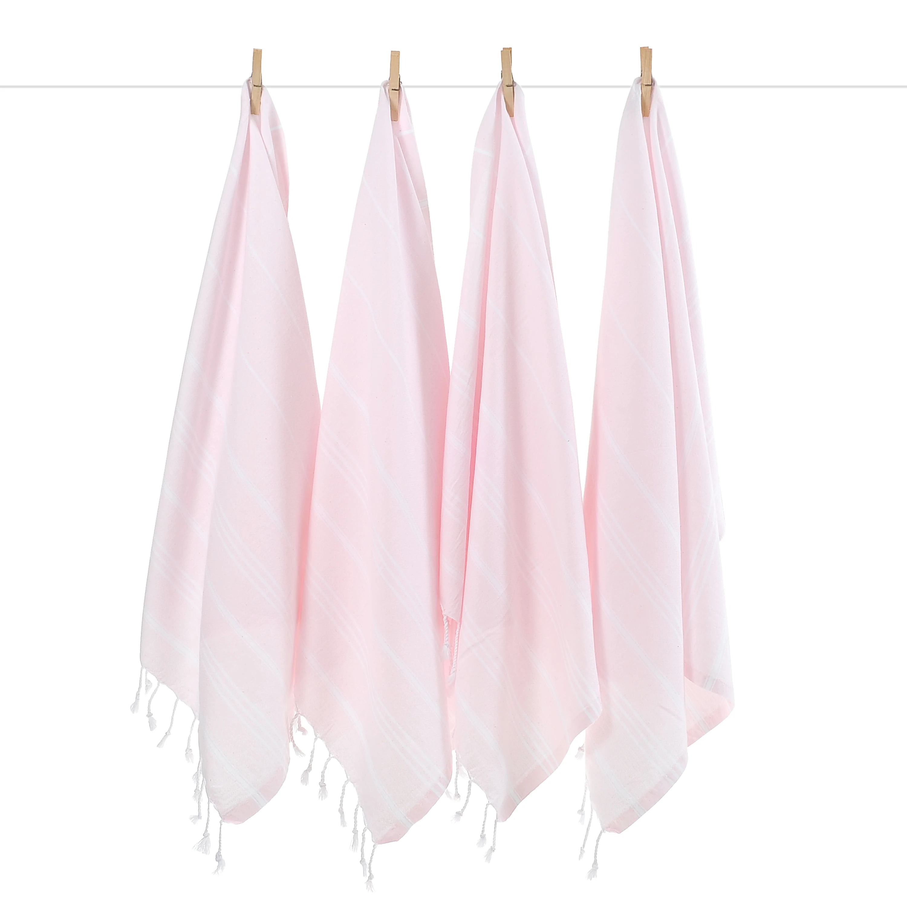 Полотенце CACALA в полоску с бахромой для рук и лица