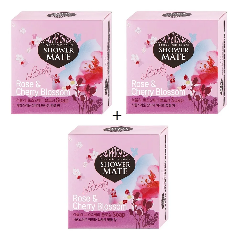 Soap cosmetic rose 100G x 3 PCs set shower mate |