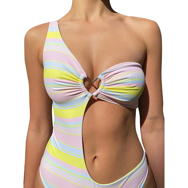 

CIBBAR Hollow Out Irregular Skinny Bodysuit Women Beachwear Sexy Sleeveless Bodycon One Piece Female Summer Vacation Outfits New