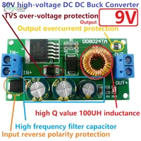high voltage dc dc converter buck step down regulator module 80v 72v 64v 60v 48v 36v 24v to 15v 12v 9v 6v 5v 3 3v power supply