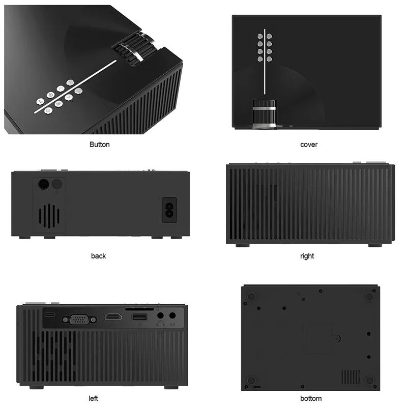 C7 Full HD 1080P проектор 2500 люмен кинопроектор для Android WiFi hdmi VGA AV USB порт|Проекторы