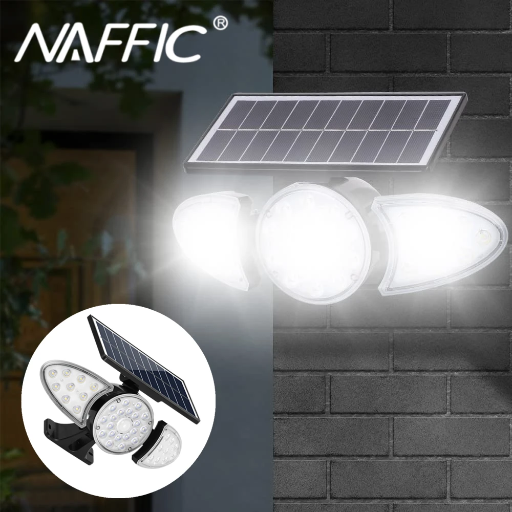 

LED Solar Street Lamp Outdoor Waterproof Adjustable LED Wall Lamp for Garden Courtyard House Security Lighting Solar Flood Light