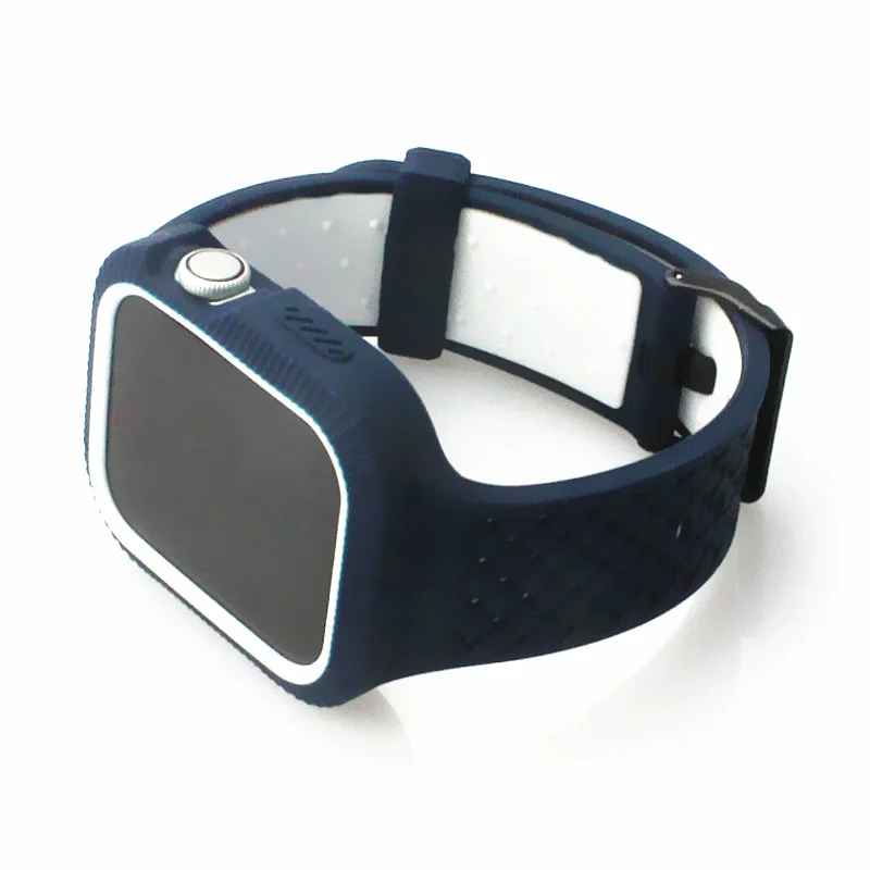 Чехол+ ремешок для часов Apple watch band 44 мм/40 мм iWatch band 42 мм 38 мм тканый силиконовый ремешок для часов Браслет Apple watch 5 4 3 21 40