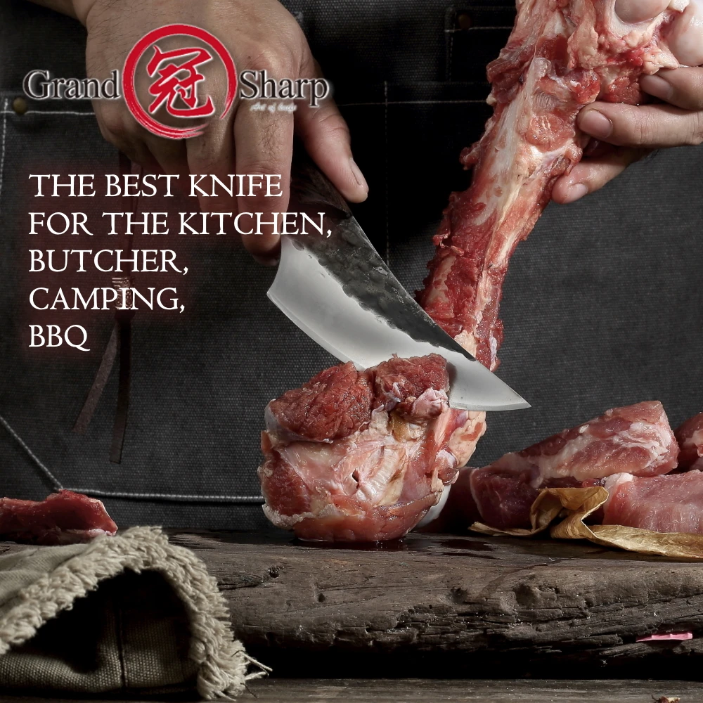 Грандичевый нож для обвалки ручной Кованый шеф-повара кухонные ножи барбекю