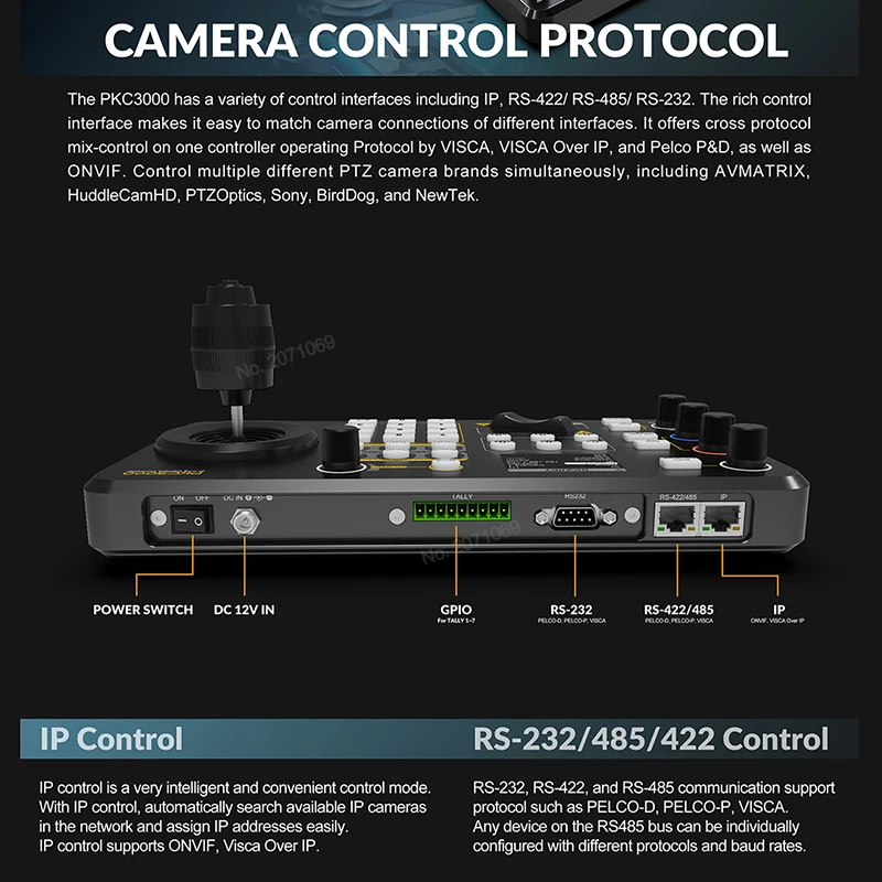 Профессиональная IP-и последовательная PTZ-камера AVMATRIX PKC3000 управляемый джойстик