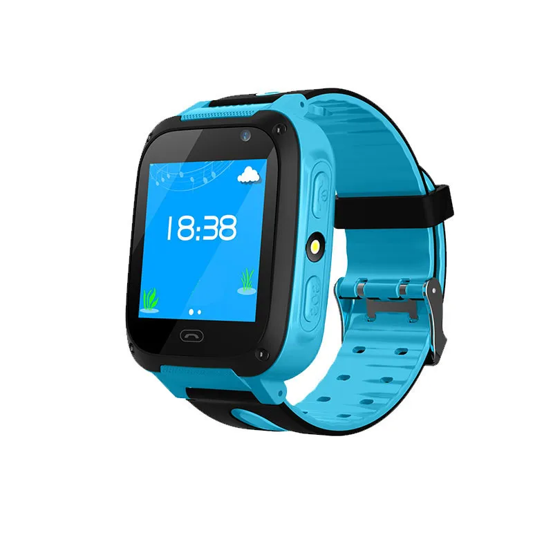 Blue Детские умные часы для детей с трекером, Bluetooth, анти потеря, монитор, часы, SOS, умный звонок, телефон, умные часы с определением местоположения - Цвет: Blue