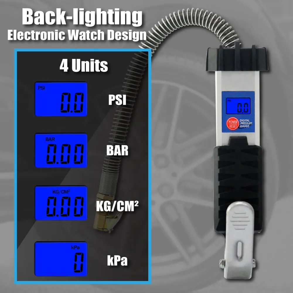 Насос давления в шинах LEMATEC Pro тяжелый цифровой датчик для автомобиля грузовик