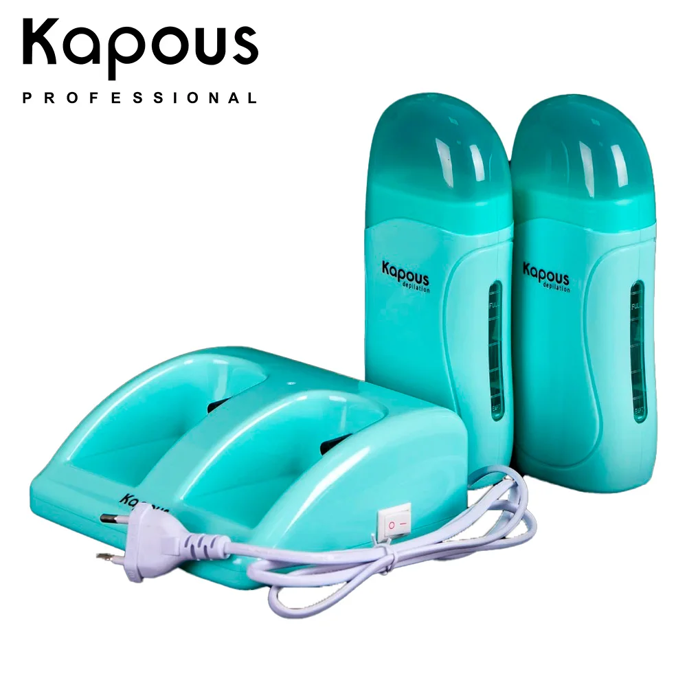 Wax dipping pot KAPOUS double with warmer base in cartridges hqd Hair removal tool for depilation hot waxing brazilian melting heater Accessories