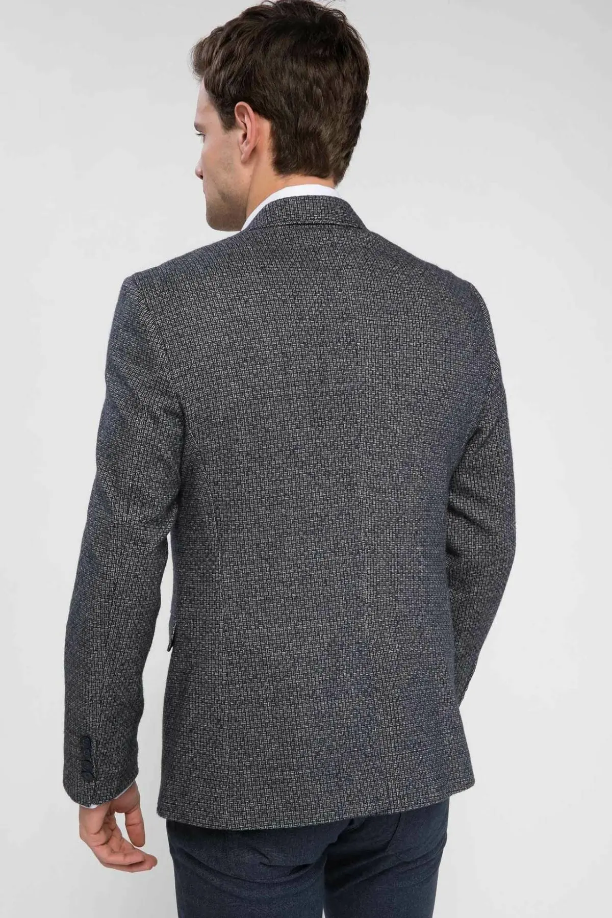 DeFacto модный бренд мужской блейзер с лацканами мужские официальные однотонные