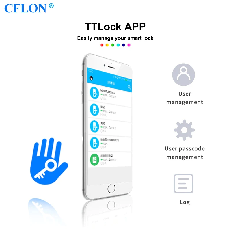 Умный дверной замок со сканером отпечатков пальцев и Bluetooth для электронного