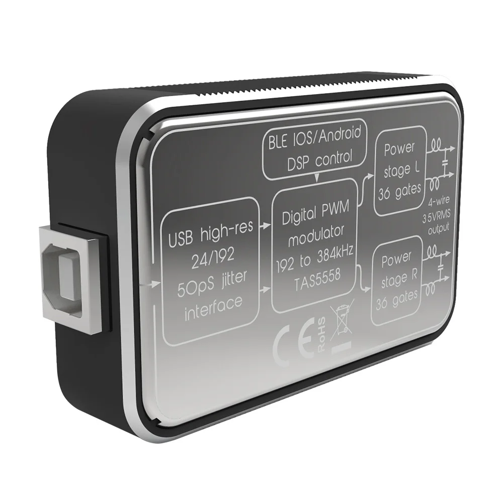 Фото E1DA Power DAC V2.1 Усилитель для наушников с адаптером 2,5/3,5, тип B к кабелю PEQ DSP BLE ЦАП №3