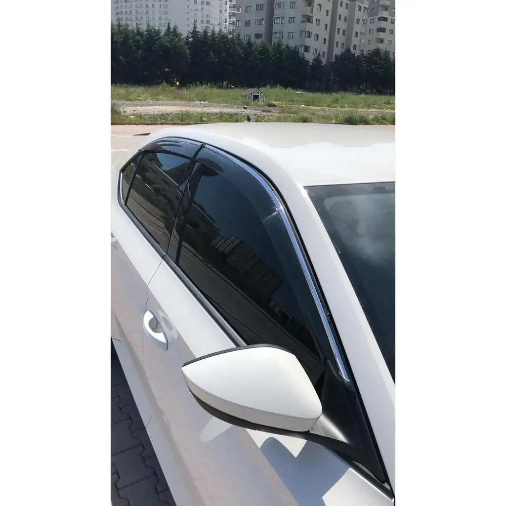 Для Renault Megane 4 седан хром дефлектор ветра дождя пыли Защитная крышка козырек 2016 2017