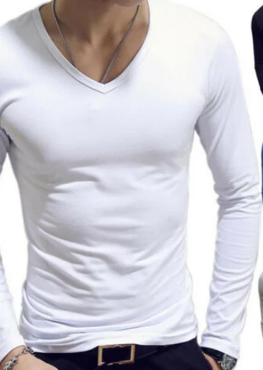 

Men's T-shirt Slim Fit Long Sleeve Casual Muscle Shirt T-shirts Tee Tops
