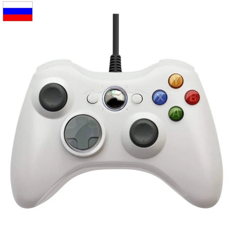 Gamepad for Xbox 360 wired White black blue games USB 2.0 joystick video PC | Электроника