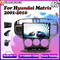 9 Inch Car Stereo Radio 2Din Android 11 For Hyundai Matrix 2001-2010 Cable Frame Carplay Autoradio Multimedia IPS QLED Navigator