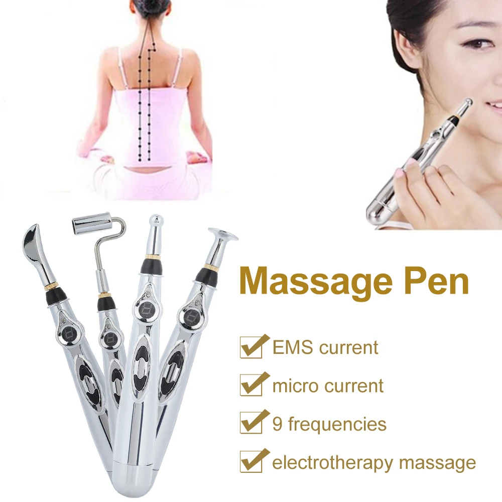 

4 в 1 Электрический акупунктурный массаж ручка энергия лазера ручка с магнитом терапии исцелить ручка «Меридиан» для облегчения боли и здор...